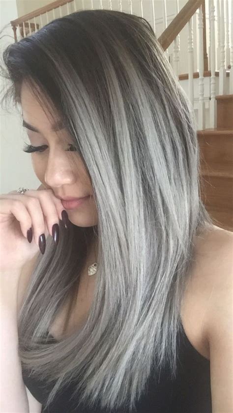 Silver grey ombré balayage | Hair in 2018 | Pinterest | Hair Balayage ...