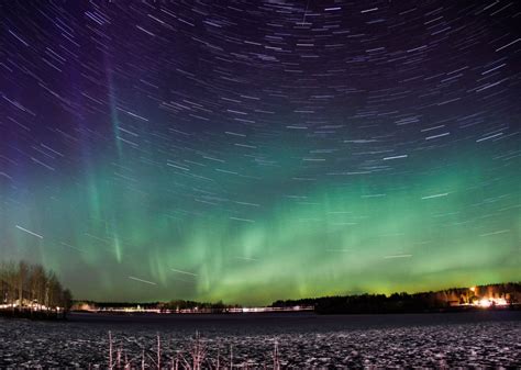 Free Images : light, night, atmosphere, green, aurora borealis, star trail, time lapse, northern ...