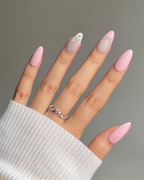Pink Almond Acrylic Nails