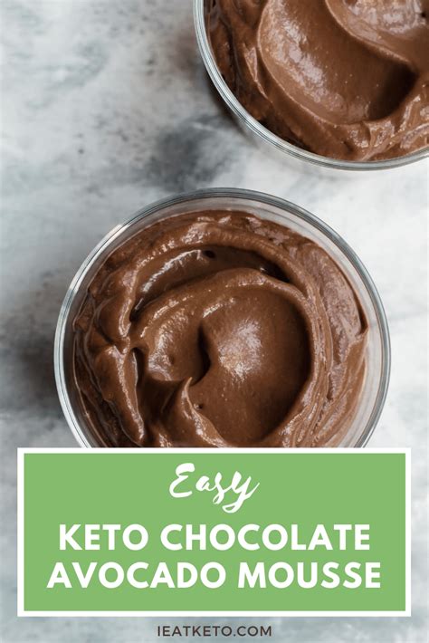 Easy keto chocolate avocado mousse | I Eat Keto