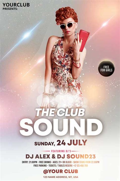 Club Sound Free Party PSD Flyer Template - Freebie Flyer - FFFLYER