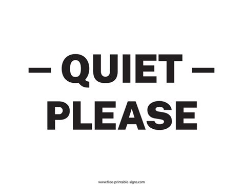 Printable Quiet Please Sign – Free Printable Signs