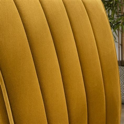 2 Deco Velvet Dining Chairs Mustard – Quatropi