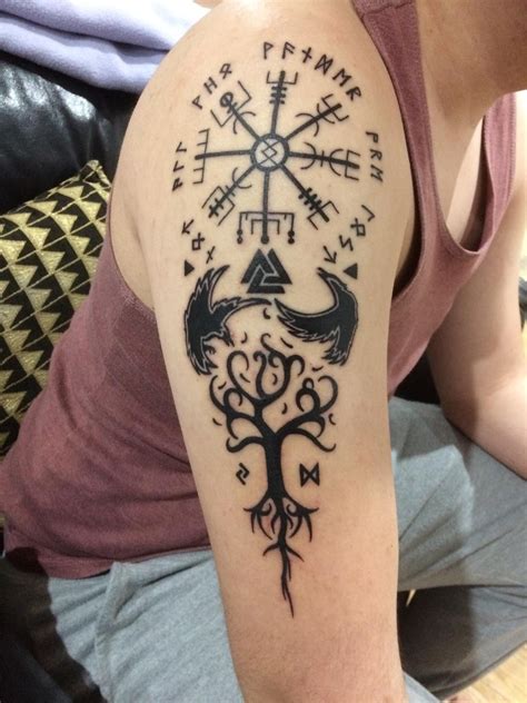 What does this tattoo mean/say? : r/Norse | Viking tattoos, Norse tattoo, Viking tattoo sleeve