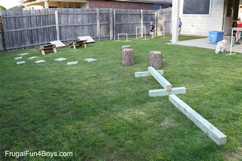 DIY American Ninja Warrior Backyard Obstacle Course - Frugal Fun For Boys and Girls