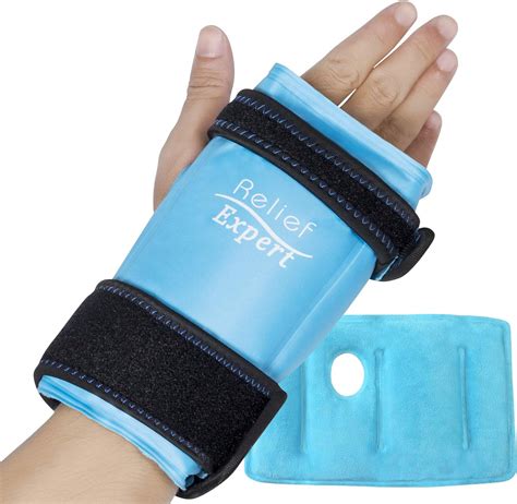 Relief Expert Wrist Hand Ice Pack Wrap - Reusable Gel Packs Injuries ...