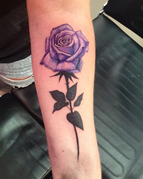 In love with this violet rose tattoo I did | Purple rose tattoos, Rose tattoos for men, Rose ...