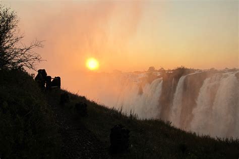 Sunset over the Victoria Falls, Zambia | Victoria falls, Sunset ...