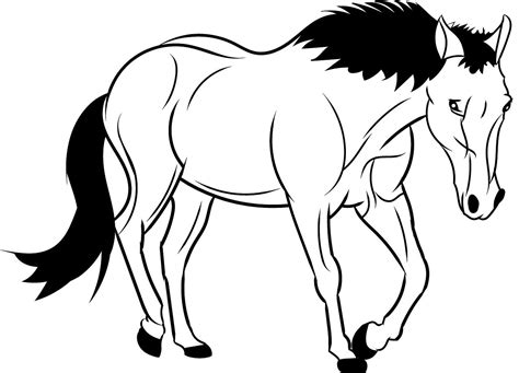 Download Horse Outline, Animal, Wild. Royalty-Free Stock Illustration ...