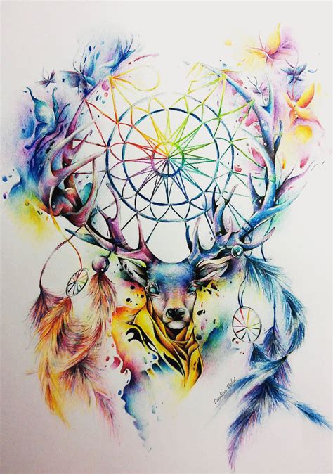 Seasons Change Signed Art Print Fantasy Deer von JoJoesArt | Dream catcher art, Deer art ...