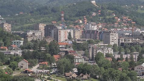 Tuzla, Bosnia And Herzegovina, Panoramic View Stock Footage Video ...