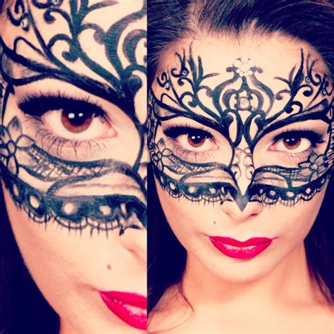 B.K.M Make-Up & Design - Painted Lace Mask- Design- Amie Parsons ...