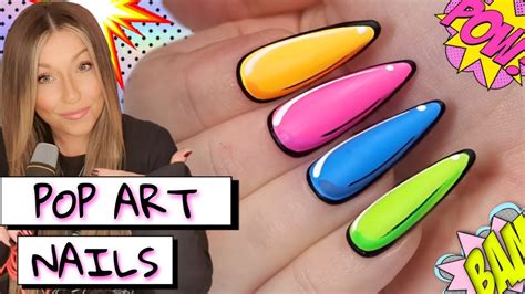 💥 POP ART / Comic book nails | Easy cartoon design | Miss Jo's | How to ...