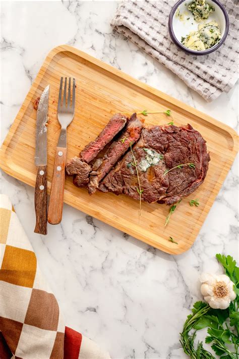 Chuck Eye Steak with Herb Butter 🥩 - Cast Iron Keto