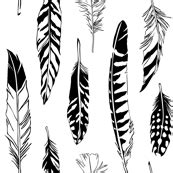 Feathers by Cherii on spoonflower | Feather drawing, Feather tattoos, Feather art