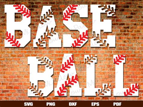 BASEBALL FONT SVG Baseball Svg Baseball Mom Svg Baseball | Etsy