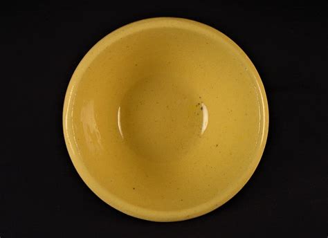 RARE ANTIQUE AMERICAN 1800s TINY 4 ¼ INCH McCOY WHITE BAND BOWL YELLOW WARE MINT | eBay