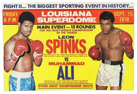 Lot Detail - 1978 (September 15) Muhammad Ali Leon Spinks 16" x 20 ...