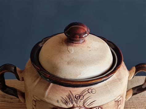 Vintage ceramic sugar bowl with lid Ukrainian ceramics 1990s | Etsy