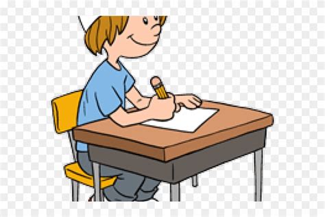 Art Clip Student Work At Desk - Working Boy Clipart - Free Transparent ...