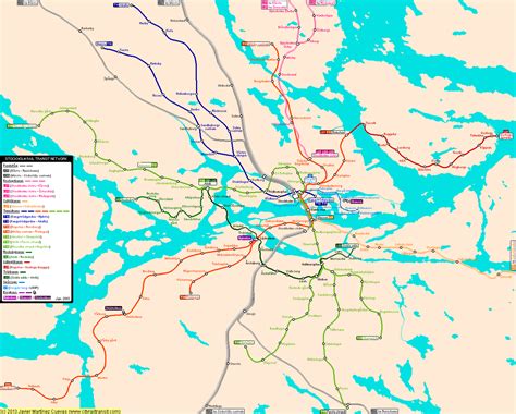 Stockholm Real Distance Metro Map