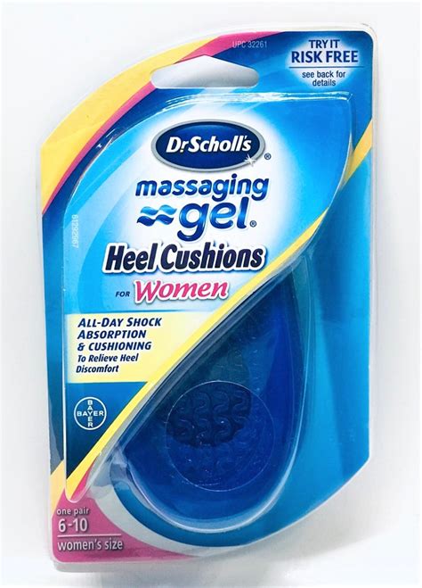 Dr. Scholl's Massaging Gel Heel Cushions,Women's Size 6-10,One Pair ea ...