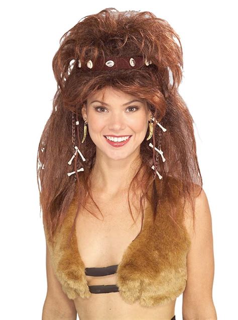 Cavewoman Headband Stone Age Prehistoric Women Costume Wig | Fruugo US