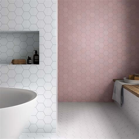 Kromatika Hexagon Rosa Pink Porcelain Wall & Floor Tiles