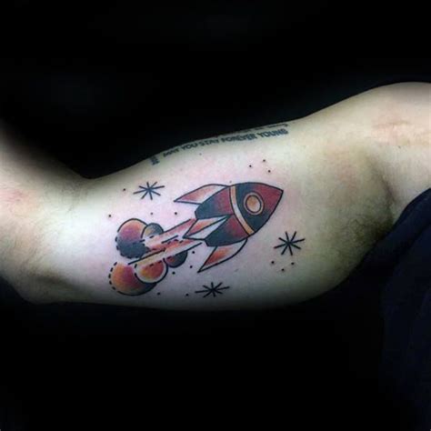 60 Rocket Ship Tattoo Designs For Men - Cool Ink Ideas | Ship tattoo ...