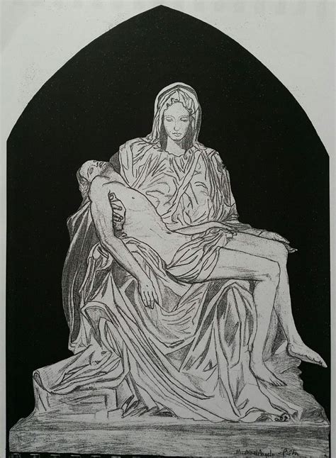 Pieta by Michaelangelo | My drawings, Michaelangelo, Drawings