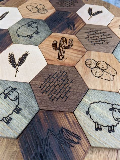 Settlers Of Catan Settlers Catan Board Wood Unique | Etsy