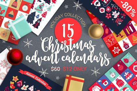 80% OFF - 15 Advent Calendars | Graphic Objects ~ Creative Market