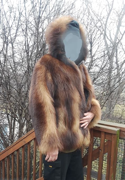 Wolverine Natural Fur Jacket With Hood Arctic Fur Full PELTS - Etsy