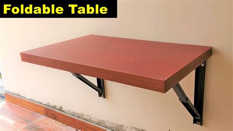 How To Make A Folding Table Against The Wall | Brokeasshome.com