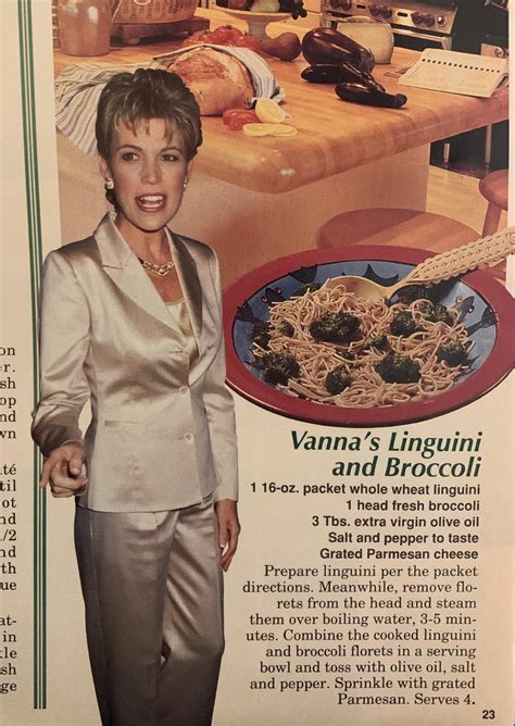 Vanna White’s pasta recipe, from 1997 “Hollywood House Tours” magazine : r/WheelOfFortune