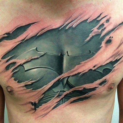 Batman Logo Tattoo Chest