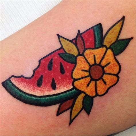 Tattoo uploaded by Xavier • Watermelon tattoo by Val Bleh. #watermelon #fruit #tropical #melon # ...