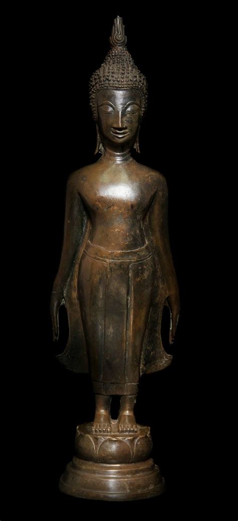 Beautiful 18C Standing Bronze Laos Buddha #BB154 | Buddha, Buddha ...