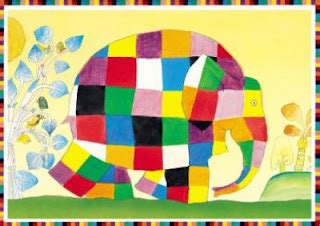 The Caterpillar English Blog: Tale of the month: ELMER, the patchwork elephant.