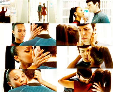 Spock and Uhura. One of my OTPs. They make me feel so warm and fuzzy. | Star trek, Star trek ...