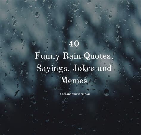 40 Funny Rain Quotes, Sayings, Jokes and Memes | Funny rain quotes, Rain quotes, Happy rain quotes