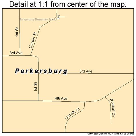 Parkersburg Iowa Street Map 1961590