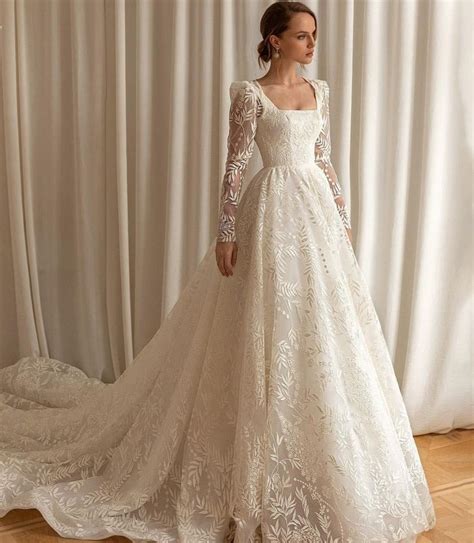 Princess Wedding Dresses With Lace Sleeves
