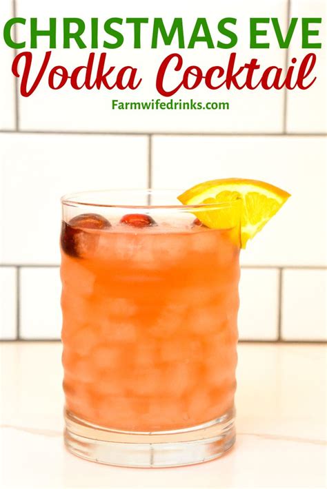 Christmas Eve Vodka Cocktail | Christmas drinks, Cranberry vodka, Christmas cocktails vodka