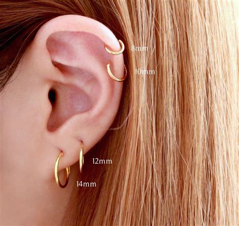 Hoop Earring Size Chart Cm
