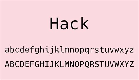 Hack free font