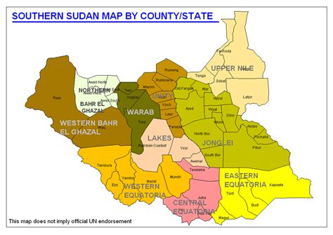 Sudanin e jugut - Hartat gjeografike e Sudanin e jugut - Shqipëria Express