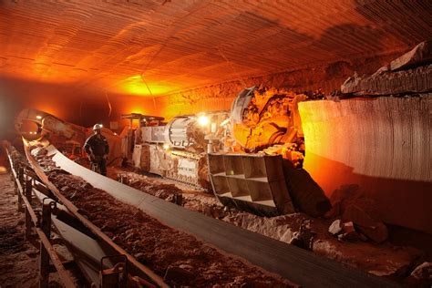 Saskatchewan Potash Mine Equipment @ Langian - Conveyor Belt Underground… | Mining equipment ...