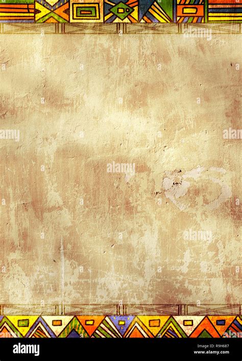 Grunge background with African traditional patterns Stock Photo - Alamy