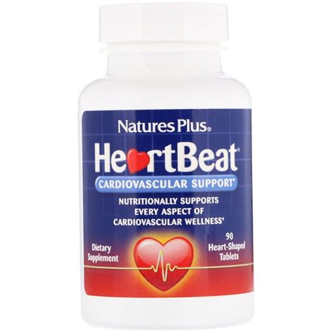 Nature's Plus, HeartBeat, Cardiovascular Support, 90 Heart-Shaped Tablets | By iHerb